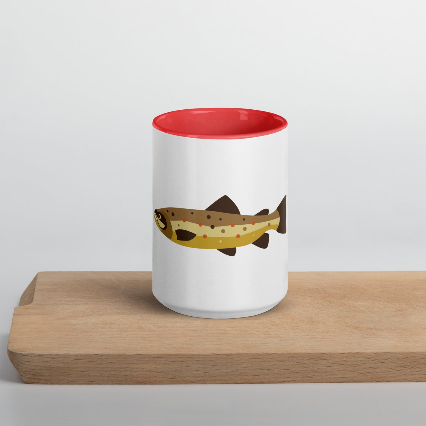 Brown Trout Mug with Color Inside