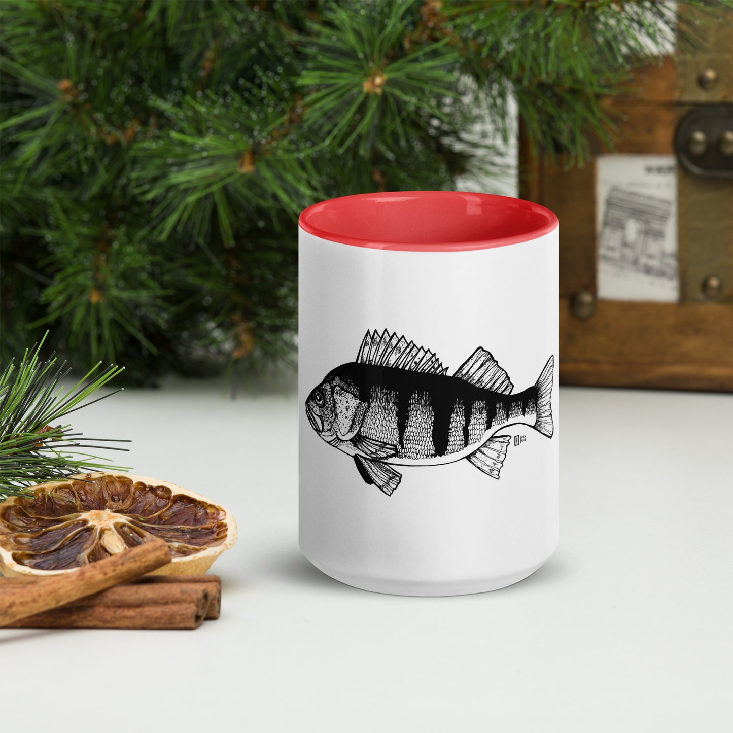 Big Perch Mug with Color Inside