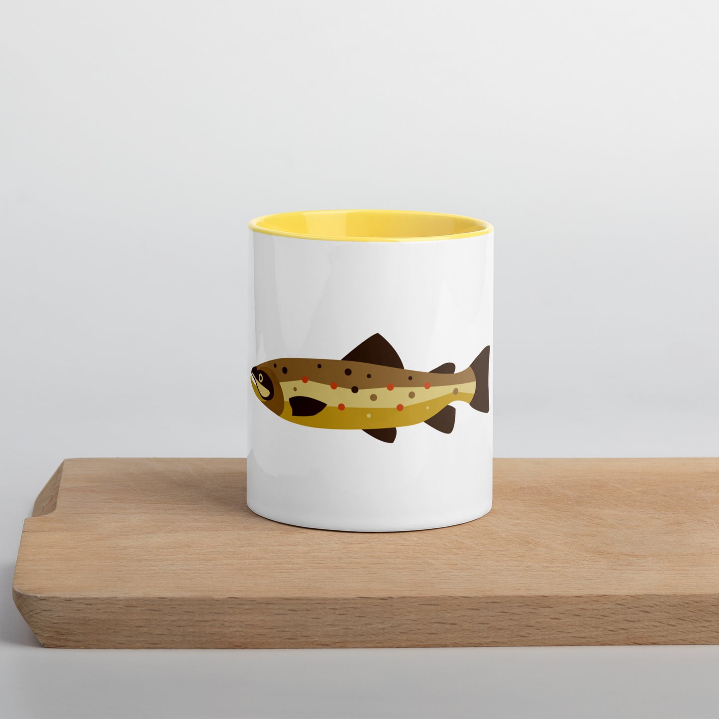 Brown Trout Mug with Color Inside